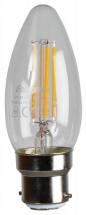 Energizer B22 4W LED Filament Candle Bulb, (40W Equivalent) Warm White 470LM