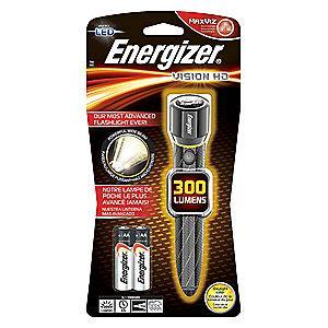 Energizer Industrial LED Handheld Flashlight, Aluminum, Maximum Lumens Output: 300, Silver