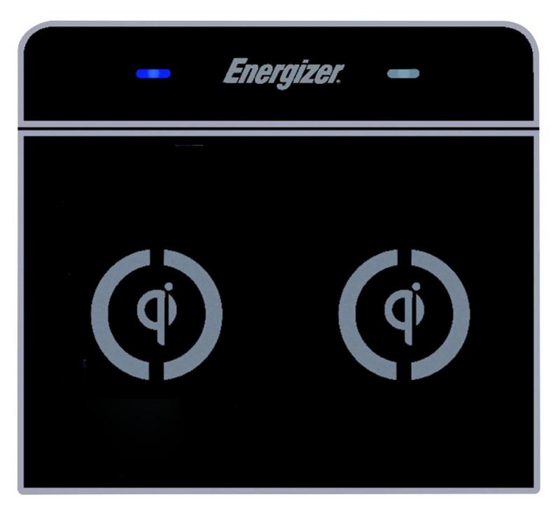 Energizer Qi Dual Inductive Wireless Mobile Phone Charging Pad - Black