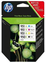 HP HP950XL Black/951XL Cyan/Magenta/Yellow Original Ink Cartridges, 4 Pack