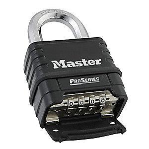 Master Combination Padlock, Resettable Bottom-Dial Location, 1-1/16" Shackle Height