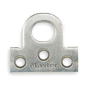 Master Conventional Fixed Staple Hasp, 1"H x 1"W x 1-1/2"L, Zinc Plated Finish