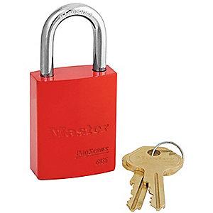 Master Red Lockout Padlock, Alike Key Type, Master Keyed: No, Aluminum Body Material
