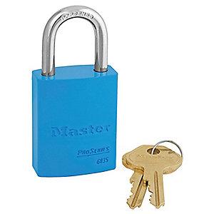 Master Blue Lockout Padlock, Alike Key Type, Master Keyed: No, Aluminum Body Material