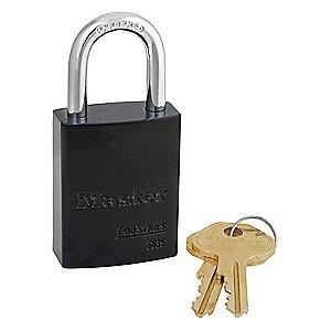 Master Black Lockout Padlock, Alike Key Type, Master Keyed: No, Aluminum Body Material