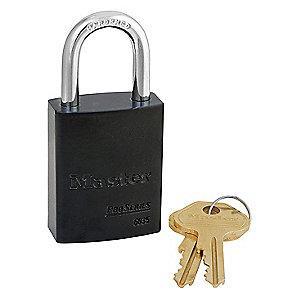 Master Black Lockout Padlock, Alike Key Type, Master Keyed: No, Aluminum Body Material