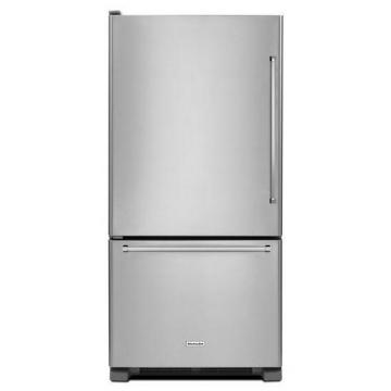 KitchenAid 22.1 cu. ft. Full-Depth Refrigerator with Bottom Mount Freezer in Stainless Steel