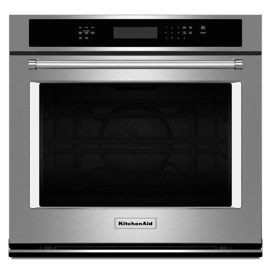 KitchenAid 5.0 cu. ft. Electric Single Wall Oven with Even-Heat True Convection in Stainless Steel