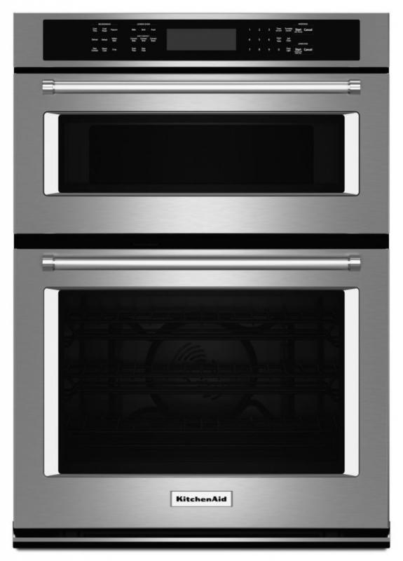 KitchenAid 4.3 cu. ft. Combination Electric Wall Oven with Even-Heat True Convection in Stainless