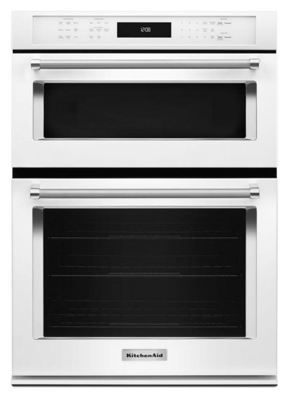 KitchenAid 5.0 cu. ft. Combination Electric Wall Oven with Even-Heat True Convection in White