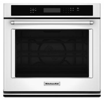 KitchenAid 4.3 cu. ft. Electric Single Wall Oven with Even-Heat True Convection in White