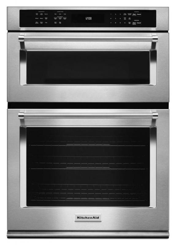 KitchenAid 5.0 cu. ft. Combination Electric Wall Oven with Even-Heat True Convection in Stainless