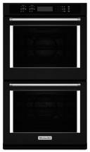 KitchenAid 4.3 cu. ft. Electric Double Wall Oven with Even-Heat True Convection in Black