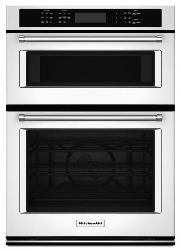 KitchenAid 4.3 cu. ft. Combination Electric Wall Oven with Even-Heat True Convection in White