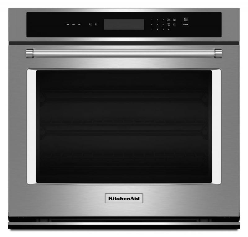 KitchenAid 5.0 cu. ft. Electric Single Wall Oven with Even-Heat Thermal Bake/Broil in Stainless