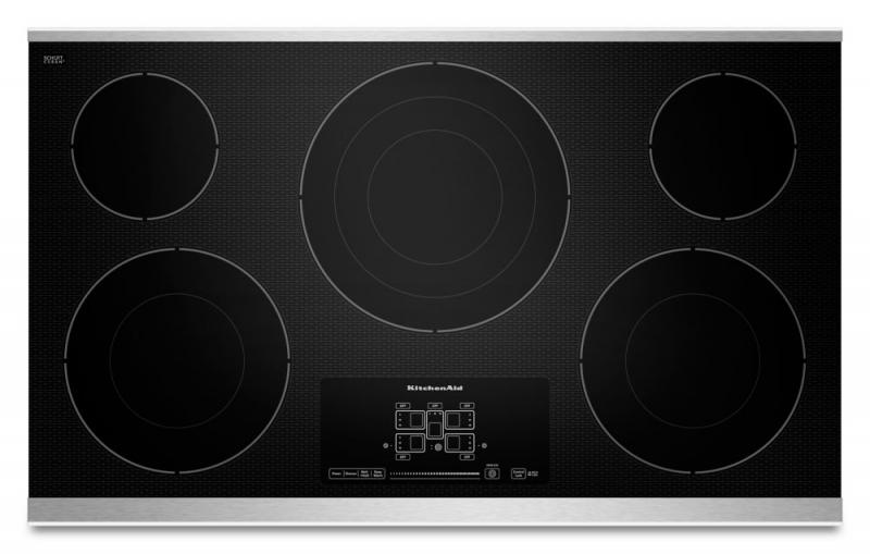 KitchenAid 36" Electric Cooktop with Even-Heat Technology and Touch-Activated Controls in Stainless