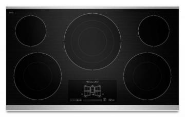 KitchenAid 36" Electric Cooktop with Even-Heat Technology and Touch-Activated Controls in Stainless