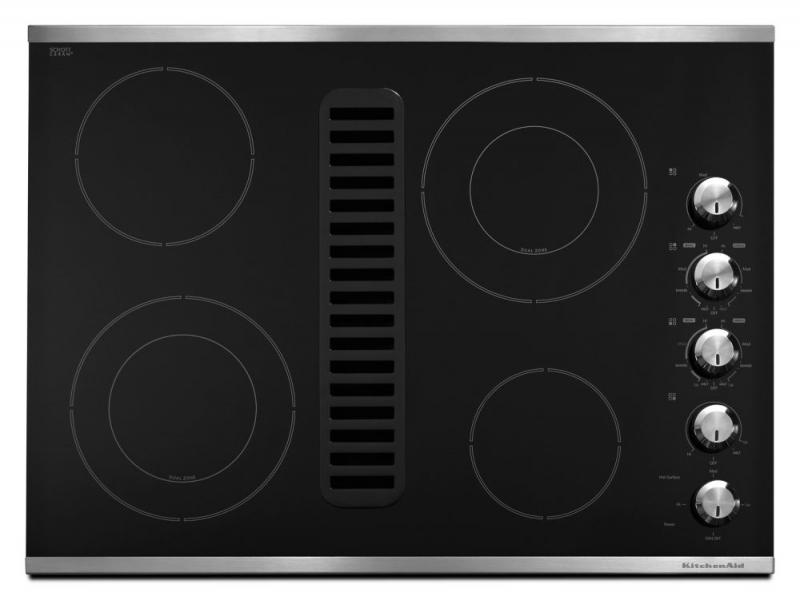 KitchenAid Architect Series II 30" Downdraft Electric Cooktop in Stainless Steel