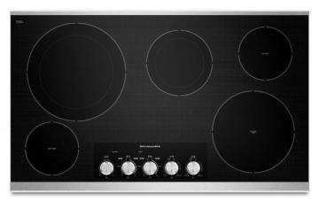 KitchenAid 36" Electric Cooktop with Even-Heat Technology in Stainless Steel