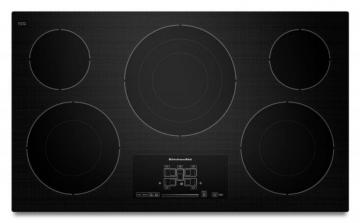 KitchenAid 36" Electric Cooktop with Even-Heat Technology and Touch-Activated Controls in Black