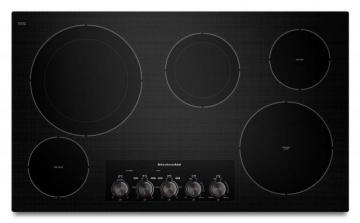 KitchenAid 36" Electric Cooktop with Even-Heat Technology in Black