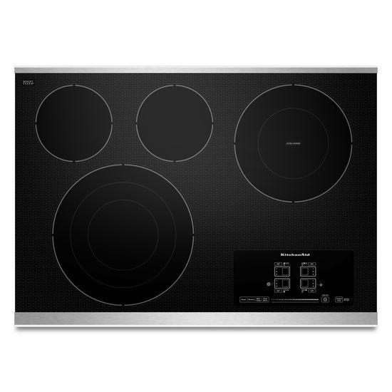KitchenAid Architect Series II 31" Electric Cooktop with Four Elements in Stainless Steel