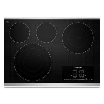 KitchenAid Architect Series II 31" Electric Cooktop with Four Elements in Stainless Steel