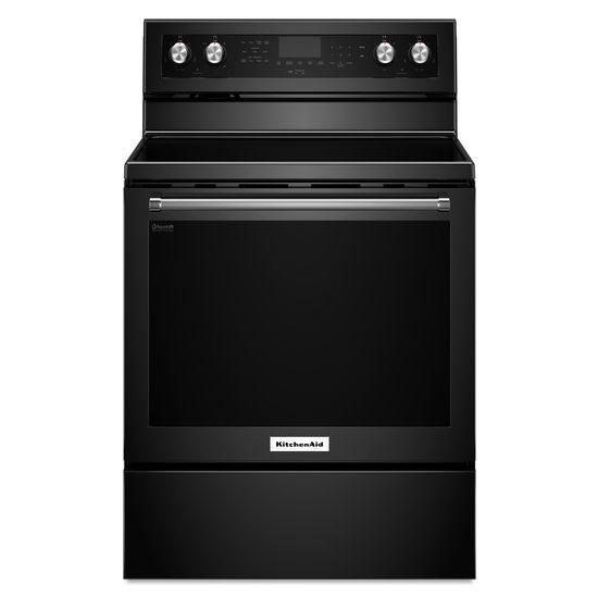 KitchenAid 6.4 cu. ft. Free-Standing Electric Convection Range in Black