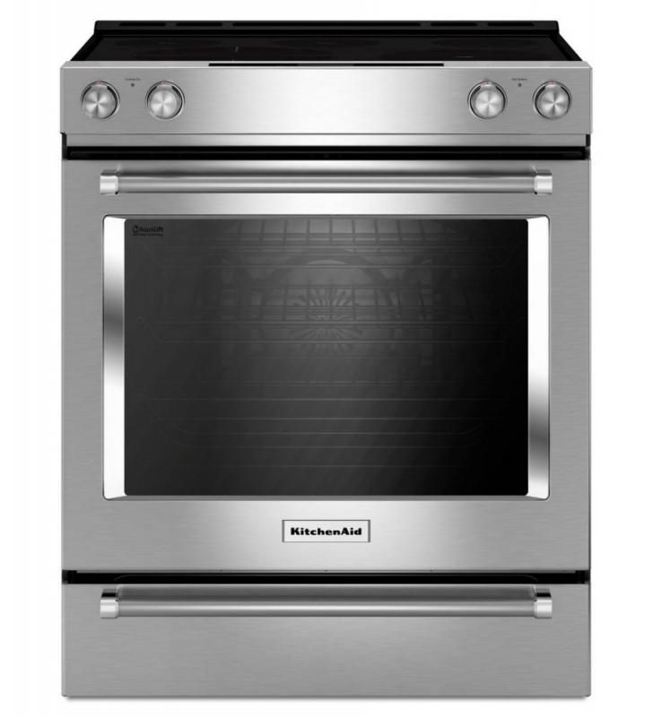 KitchenAid 6.4 cu. ft. Electric Slide-In Convection Range in Stainless Steel
