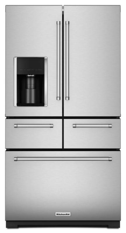 KitchenAid 25.8 cu. ft. Multi-Door Freestanding Refrigerator in Stainless Steel