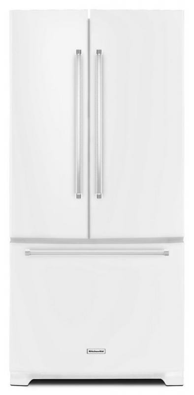 KitchenAid 22.1 cu. ft. Standard-Depth French Door Refrigerator with Interior Dispenser in White