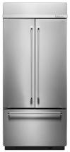 KitchenAid 20.8 cu. ft. Built In French Door Refrigerator, Platinum Interior Design in Stainless