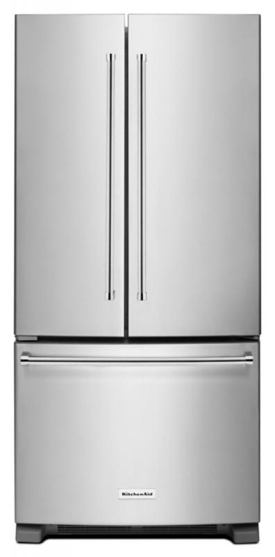 KitchenAid 22.1 cu. ft. Standard-Depth French Door Refrigerator with Interior Dispenser in Stainless