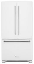 KitchenAid 25.2 cu. ft. Standard-Depth French Door Refrigerator with Interior Dispenser in White