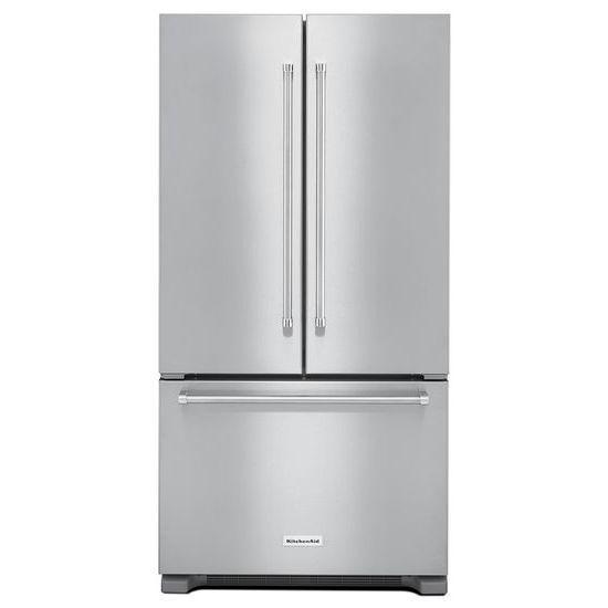 KitchenAid 21.9 cu. ft. Counter-Depth French Door Refrigerator with Interior Dispenser in Stainless