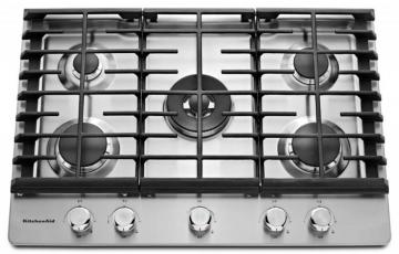 KitchenAid 30" Five Burner Gas Cooktop with Even-Heat