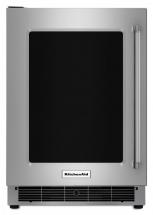 KitchenAid 5.1 cu. ft. Undercounter Refrigerator with Glass Door and Metal Trim Shelves in Stainless