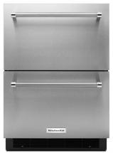 KitchenAid 4.7 cu. ft. Panel Ready Double Refrigerator Drawer in Stainless Steel