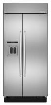 KitchenAid 25 cu. ft. Built-In Side-by-Side Refrigerator in Stainless Steel