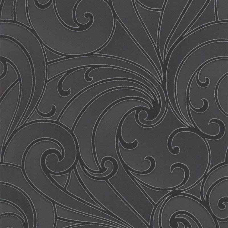 Graham & Brown Saville Black/Charcoal Wallpaper