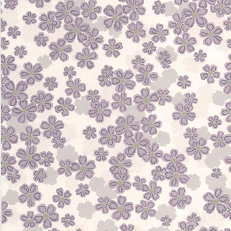 Graham & Brown Woodstock Purple/Grey/Green/Cream Wallpaper