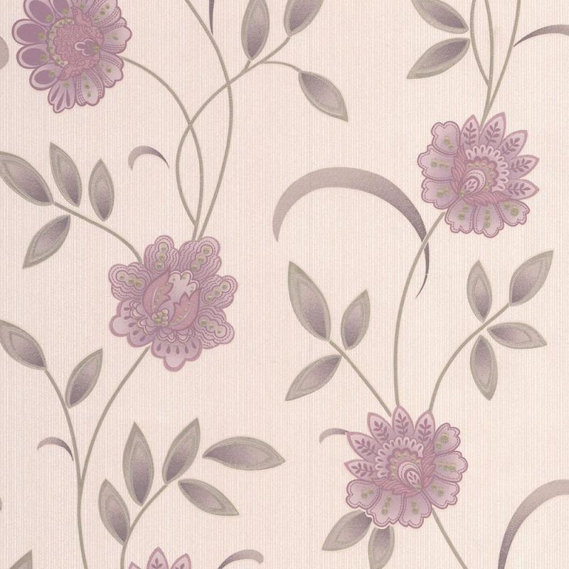 Graham & Brown Sadie Lavender/Pink/Cream Wallpaper