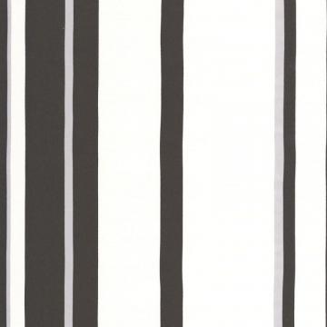 Graham & Brown Hoppen Stripe Black/White/Silver Wallpaper