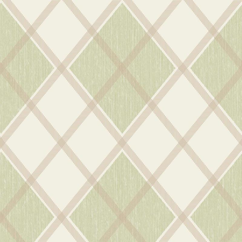 Graham & Brown Argyle Green/Cream Wallpaper