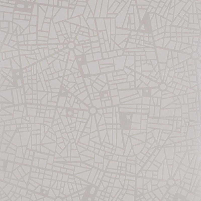 Graham & Brown Maps White Mica Wallpaper