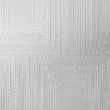 Graham & Brown Squares Panel Paintable White Wallpaper