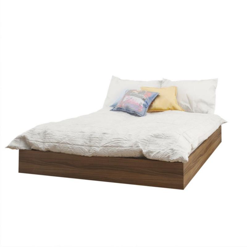 Nexera 345431 Alibi Full Size Platform Bed, Walnut