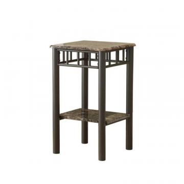 Monarch Accent Table - Cappuccino Marble / Bronze Metal