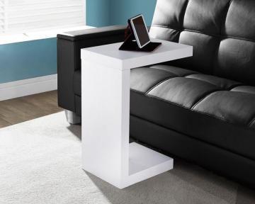 Monarch White Hollow-Core Accent Table