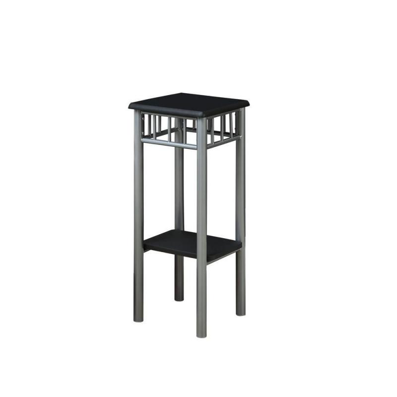 Monarch Accent Table - Black / Silver Metal